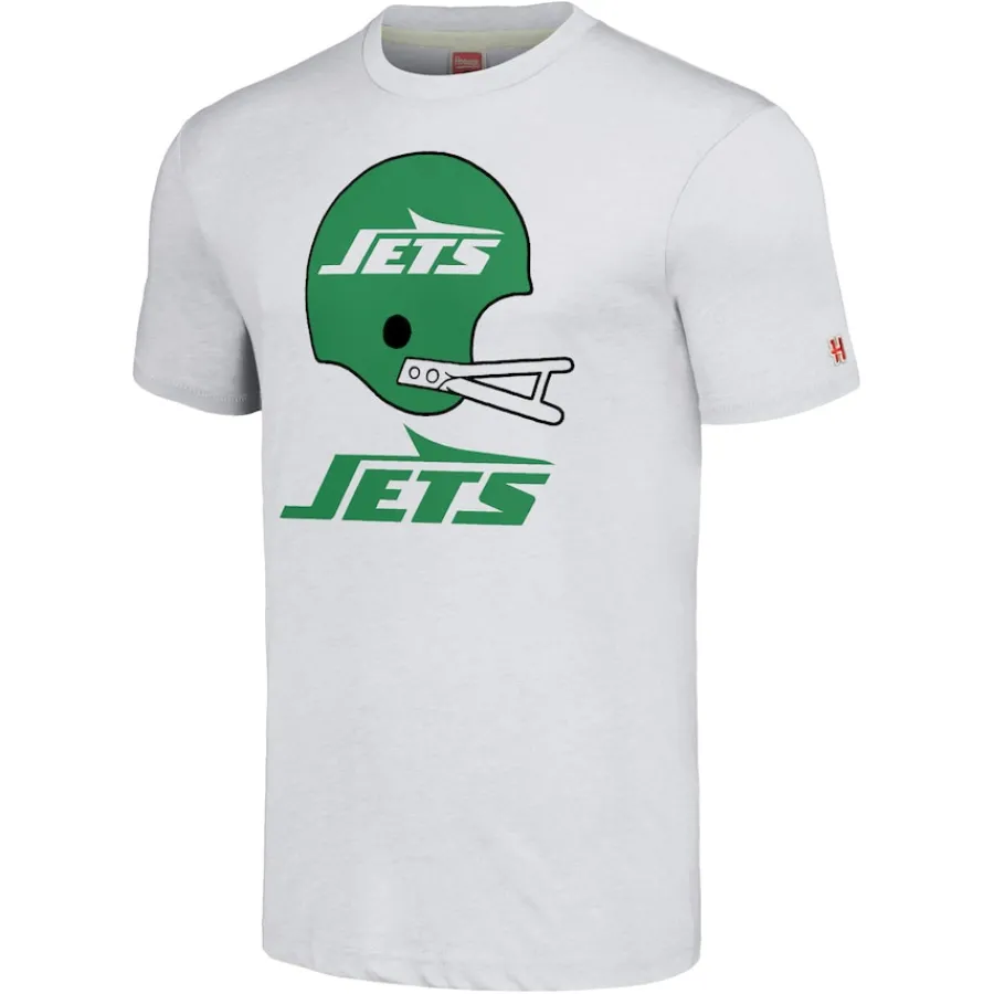 Women New York Jets T-Shirts | Women^Unisex Homage White Big Helmet Tri-Blend T-Shirt
