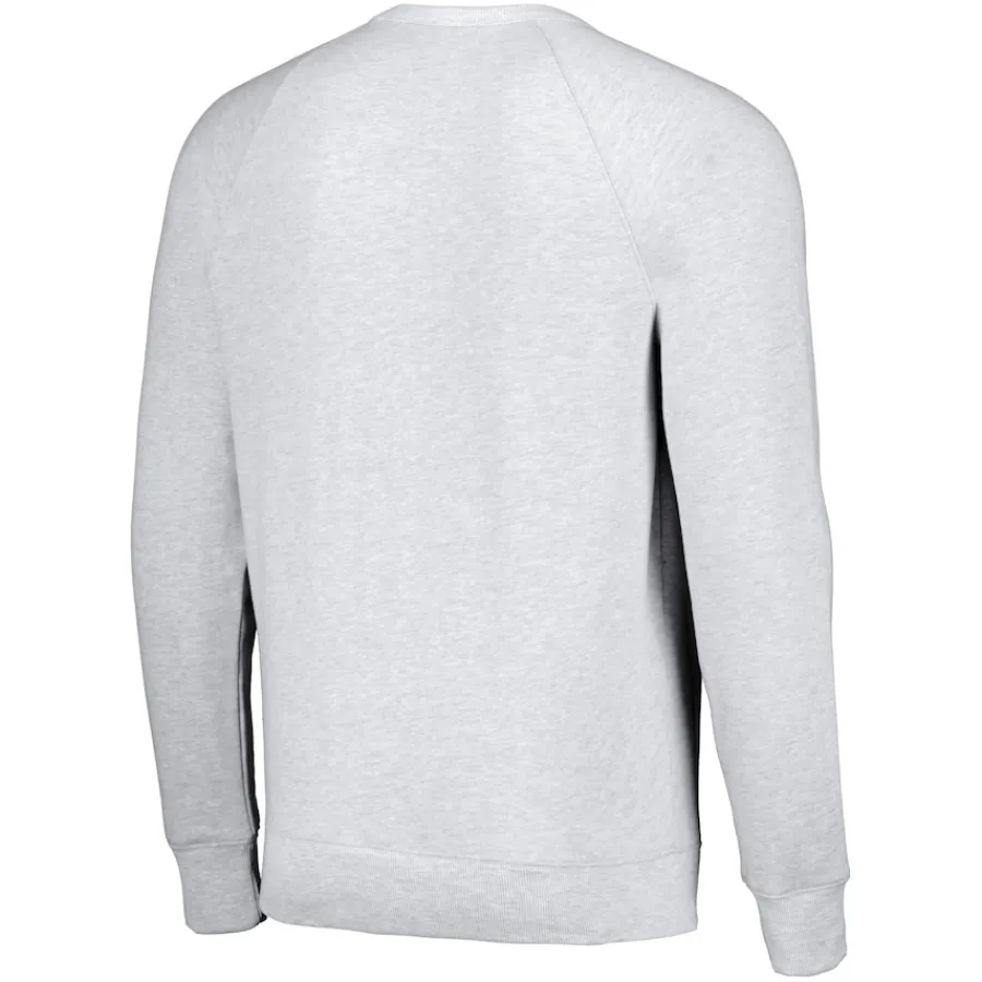New York Jets Sweatshirts & Fleece | Men^Unisex Homage White Crest Tri-Blend Crewneck Pullover Sweatshirt