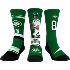 New York Jets Shoes & Socks | Shoes & Socks^Unisex Rock Em Socks Aaron Rodgers 3-Pack Crew Sock Set