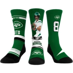 New York Jets Shoes & Socks | Shoes & Socks^Unisex Rock Em Socks Aaron Rodgers 3-Pack Crew Sock Set