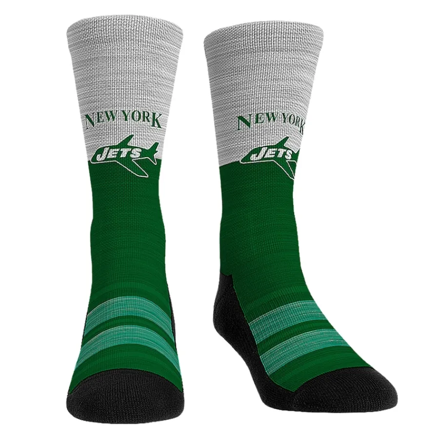 Women New York Jets Shoes & Socks | Shoes & Socks^Unisex Rock Em Socks Throwback Three-Pack Crew Sock Set
