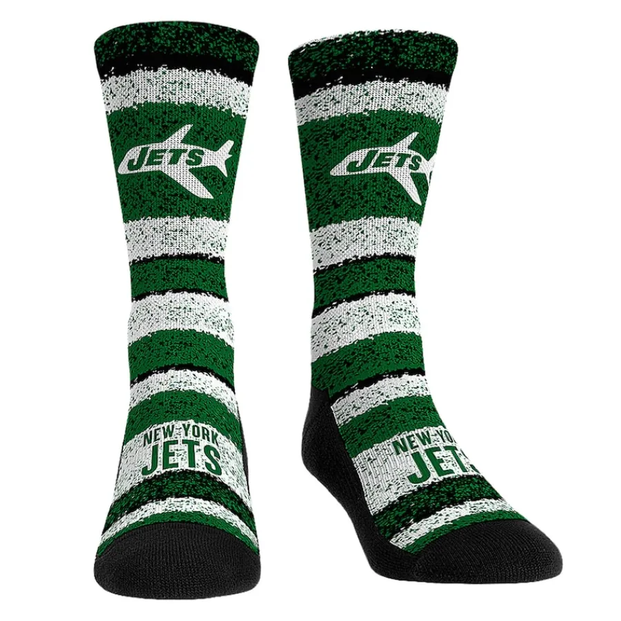Women New York Jets Shoes & Socks | Shoes & Socks^Unisex Rock Em Socks Throwback Three-Pack Crew Sock Set