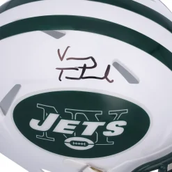 New York Jets Autographed Items | Helmets^Vinny Testaverde Autographed Riddell Throwback 1998-2018 Speed Mini Helmet