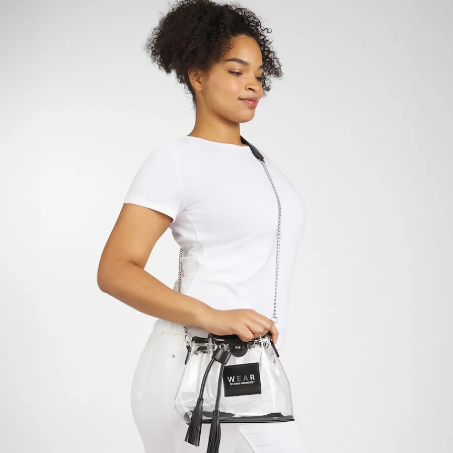 Women New York Jets Accessories | Purses^WEAR By Erin Andrews Clear Stadium Bucket Purse