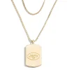 Women New York Jets Accessories | Jewelry^WEAR By Erin Andrews X Baublebar Gold Dog Tag Necklace
