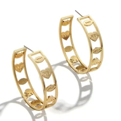 Women New York Jets Accessories | Jewelry^WEAR By Erin Andrews X Baublebar Motif Hoop Earrings