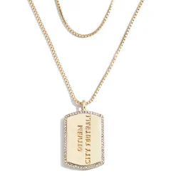 Women New York Jets Accessories | Jewelry^WEAR By Erin Andrews X Baublebar Gold Dog Tag Necklace