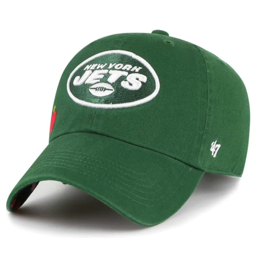 Women New York Jets Hats | Women^Women's '47 Green Confetti Icon Clean Up Adjustable Hat