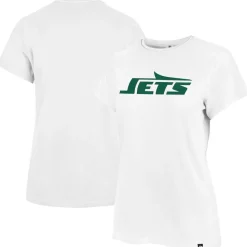Women New York Jets T-Shirts | Women^Women's '47 White Premier Frankie T-Shirt