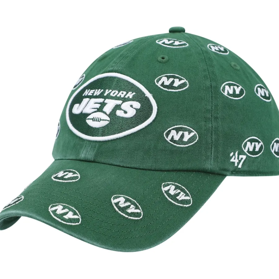 Women New York Jets Hats | Women^Women's '47 Green Confetti Clean Up Adjustable Hat