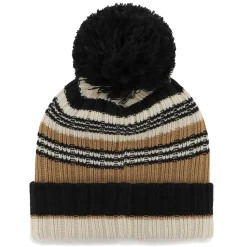Women New York Jets Hats | Women^Women's '47 Natural Barista Cuffed Knit Hat With Pom