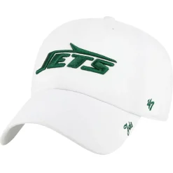Women New York Jets Hats | Women^Women's '47 White Miata Clean Up Adjustable Hat