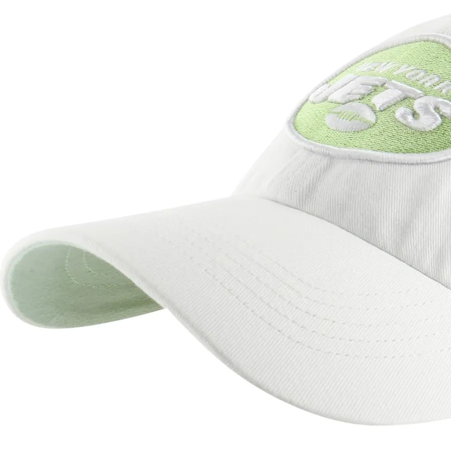 Women New York Jets Hats | Women^Women's '47 White Ballpark Cheer Clean Up Adjustable Hat
