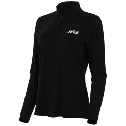 Women New York Jets Jackets | Sweatshirts & Fleece^Women's Antigua Black Intent Quarter-Zip Sweatshirt