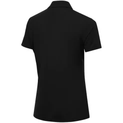 Women New York Jets Polos^Women's Antigua Black Era V-Neck Polo