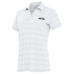 Women New York Jets Polos^Women's Antigua White Tunnel Polo
