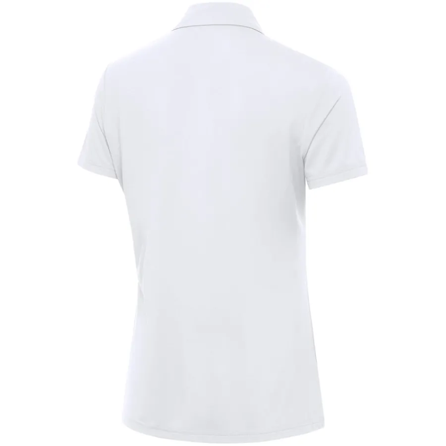 Women New York Jets Polos^Women's Antigua White Era V-Neck Polo