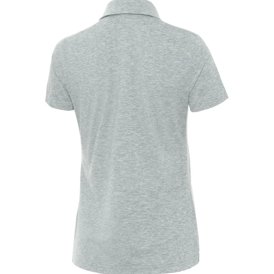 Women New York Jets Polos^Women's Antigua Heather Gray Matter Polo