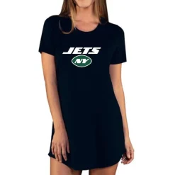 Women New York Jets Underwear & Sleepwear^Women's Concepts Sport Black Marathon Knit Nightshirt