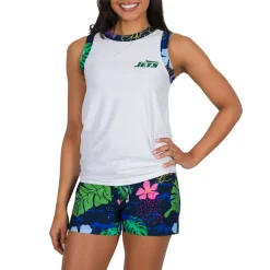 Women New York Jets Shorts & Pants^Women's Concepts Sport White Roamer Knit Tank Top & Shorts Set