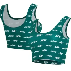 Women New York Jets Underwear & Sleepwear^Women's Concepts Sport Green Record Allover Print Bralette