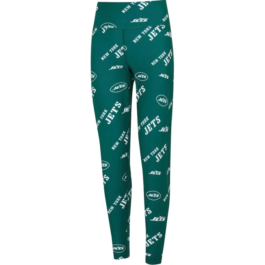 Women New York Jets Shorts & Pants^Women's Concepts Sport Green Breakthrough Allover Print Knit Leggings