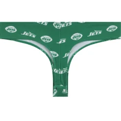 Women New York Jets Underwear & Sleepwear^Women's Concepts Sport Green Record Allover Print Knit Thong