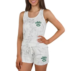 Women New York Jets Underwear & Sleepwear^Women's Concepts Sport Quartz Hacci Knit Tank Top & Shorts Sleep Set