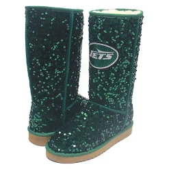 Women New York Jets Shoes & Socks^Women's Cuce Green Tall Sequin Boots