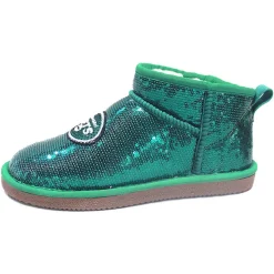 Women New York Jets Shoes & Socks^Women's Cuce Green Sequin Ankle Boots