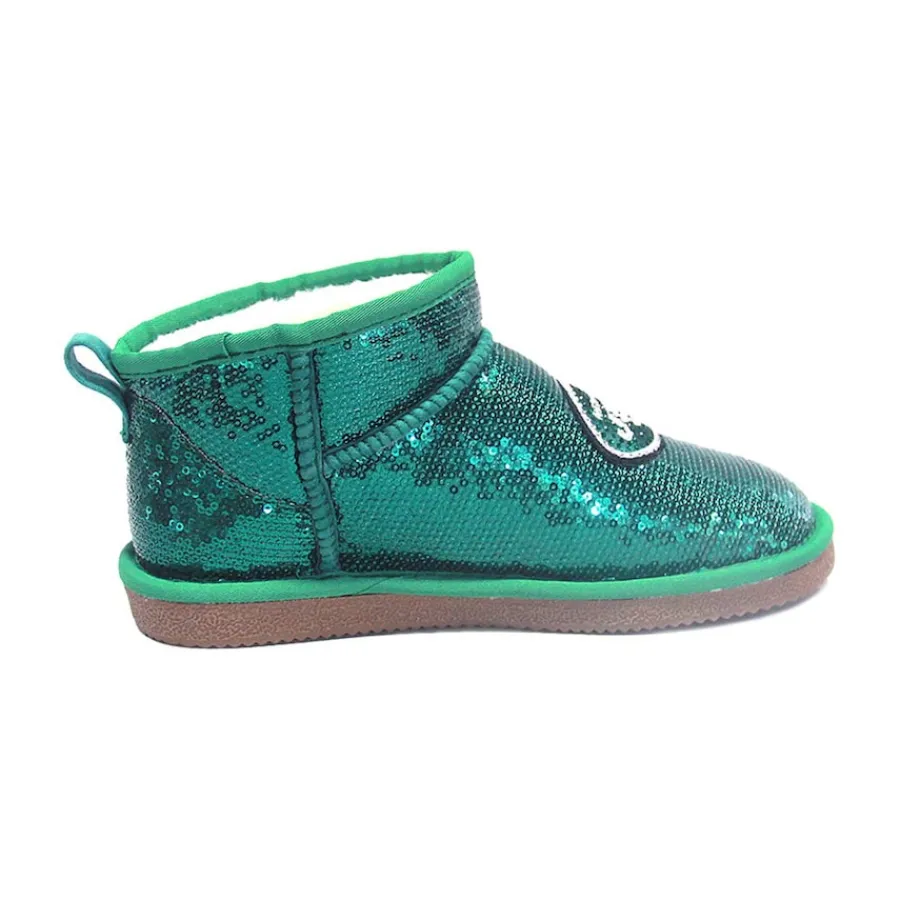 Women New York Jets Shoes & Socks^Women's Cuce Green Sequin Ankle Boots