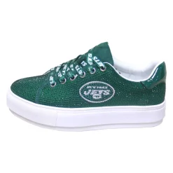 Women New York Jets Shoes & Socks^Women's Cuce Green Team Color Crystal Sneakers