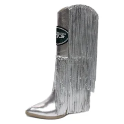 Women New York Jets Shoes & Socks^Women's Cuce Fringe Boot With Sequin Detail