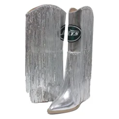 Women New York Jets Shoes & Socks^Women's Cuce Fringe Boot With Sequin Detail