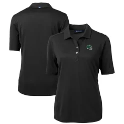 Women New York Jets Polos^Women's Cutter & Buck Black DryTec Virtue Eco Pique Recycled Polo