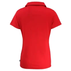 Women New York Jets Polos^Women's Cutter & Buck Red Daybreak Eco Recycled V-neck Polo