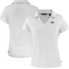 Women New York Jets Polos^Women's Cutter & Buck White Daybreak Eco Recycled V-neck Polo