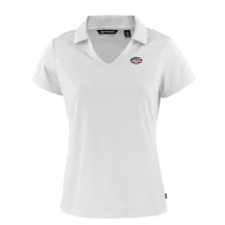 Women New York Jets Polos^Women's Cutter & Buck White Daybreak Eco Recycled V-neck Polo