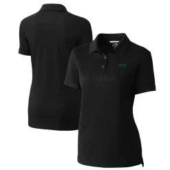 Women New York Jets Polos^Women's Cutter & Buck Black Primary Logo DryTec Advantage Tri-Blend Pique Polo