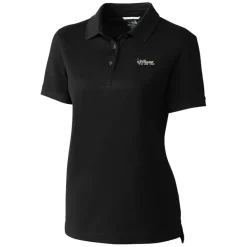Women New York Jets Polos^Women's Cutter & Buck Black Throwback Logo Advantage Tri-Blend Pique Polo