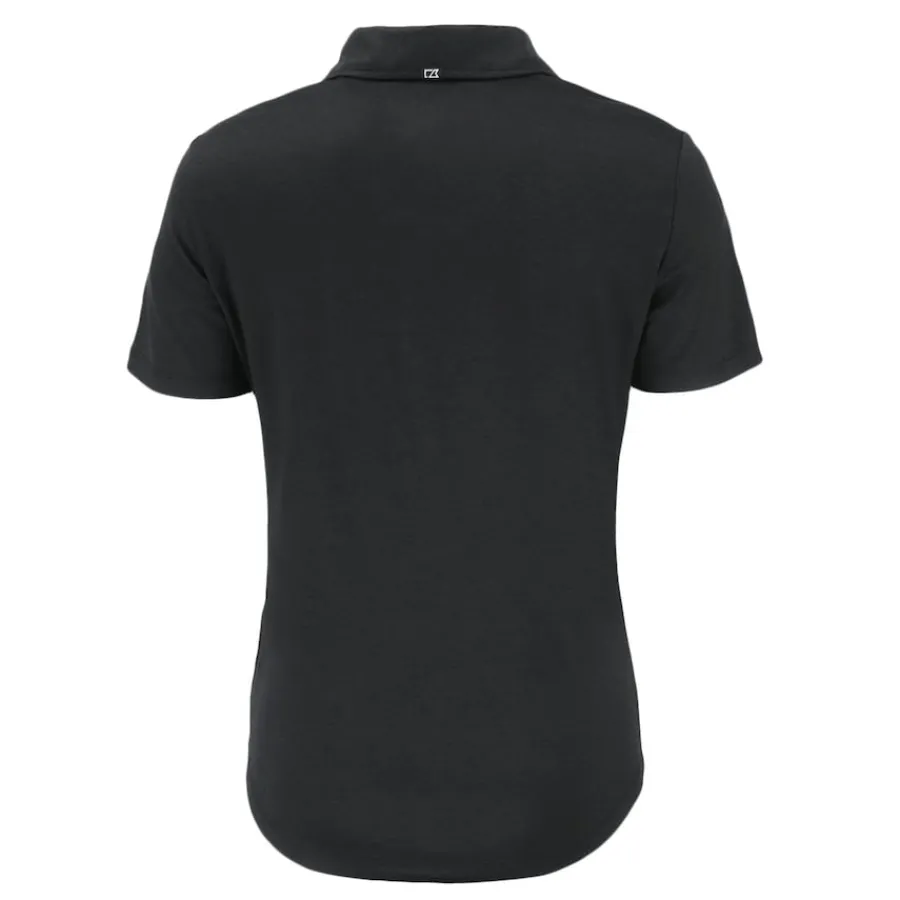 Women New York Jets Polos^Women's Cutter & Buck Black Primary Logo Coastline Epic Comfort Eco Recycled Polo