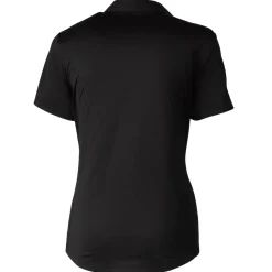Women New York Jets Polos^Women's Cutter & Buck Black Prospect Textured Stretch Polo