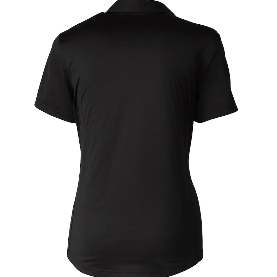 Women New York Jets Polos^Women's Cutter & Buck Black Prospect Textured Stretch Polo