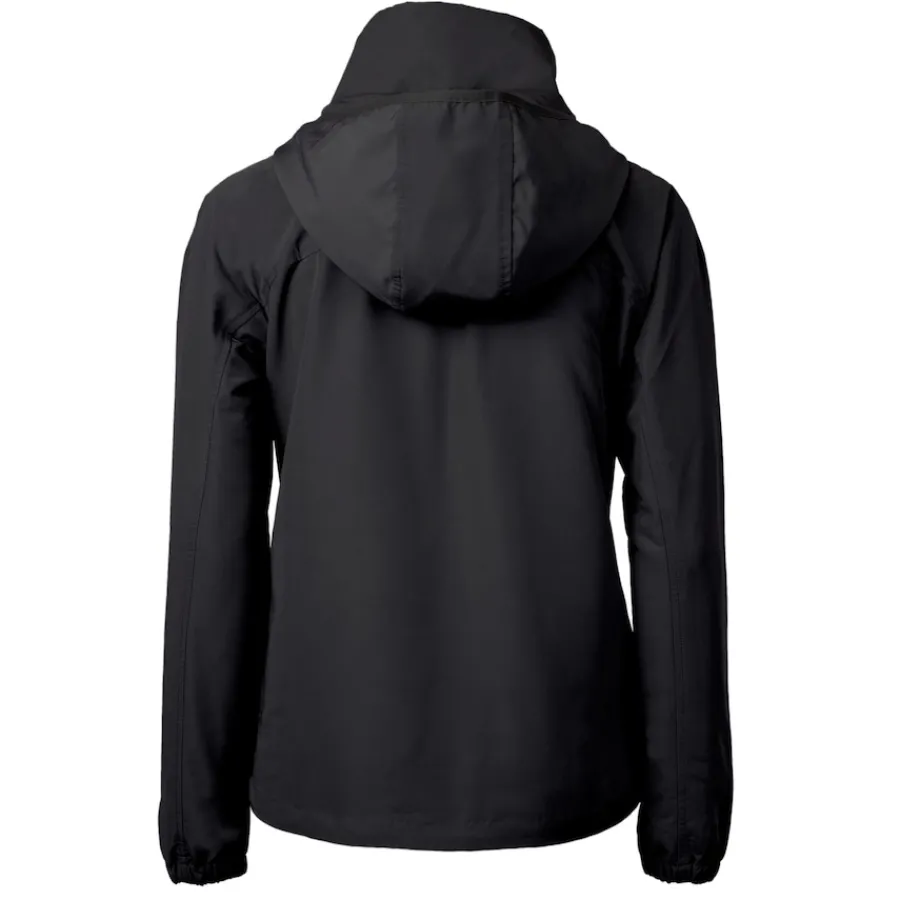Women New York Jets Jackets | Sweatshirts & Fleece^Women's Cutter & Buck Black Primary Logo Charter Eco Recycled Half-Zip Hoodie Anorak Jacket