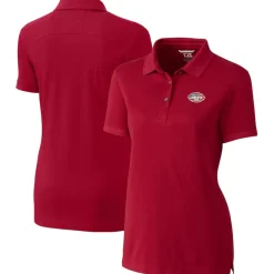 Women New York Jets Polos^Women's Cutter & Buck Cardinal Advantage DryTec Tri-Blend Pique Polo