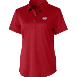 Women New York Jets Polos^Women's Cutter & Buck Cardinal Americana Prospect Textured Stretch Polo