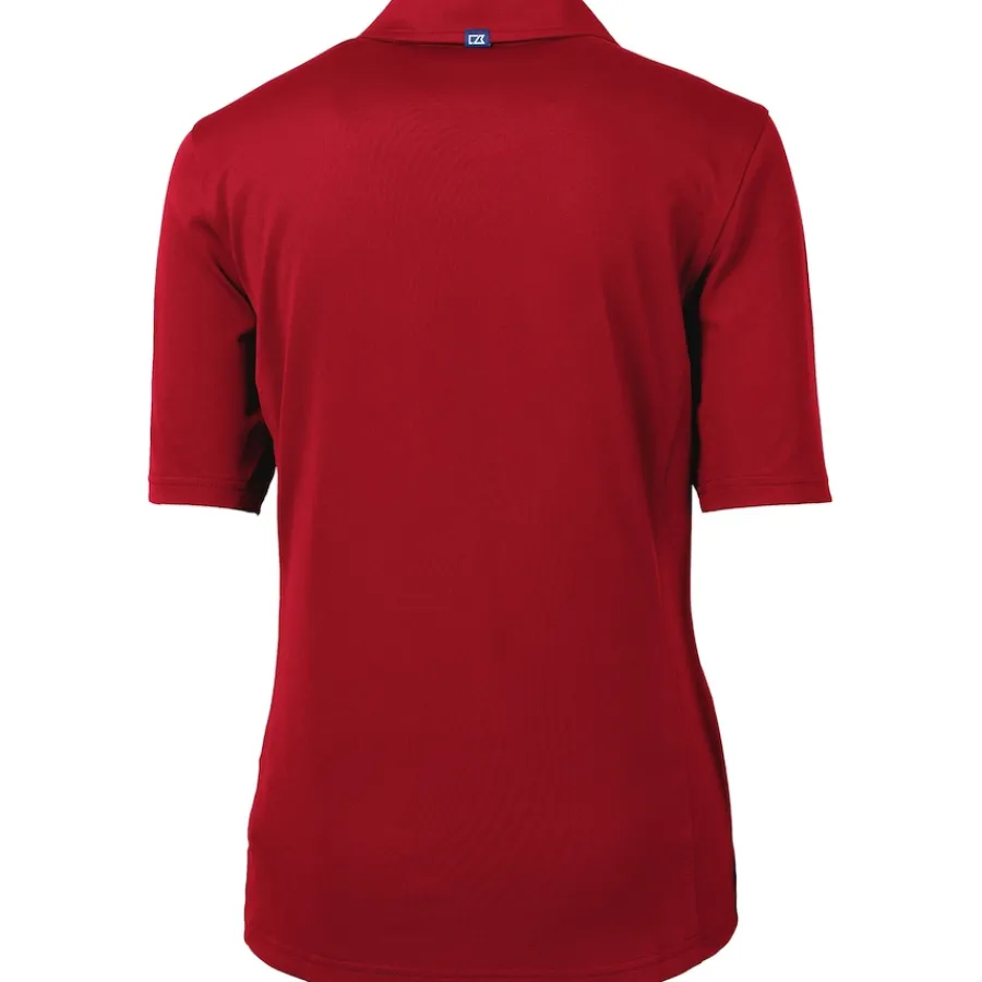 Women New York Jets Polos^Women's Cutter & Buck Cardinal Virtue Eco Pique Recycled Polo