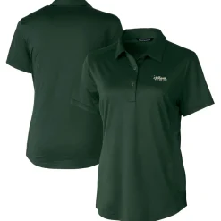 Women New York Jets Polos^Women's Cutter & Buck Green Throwback Logo Prospect Textured Stretch Polo