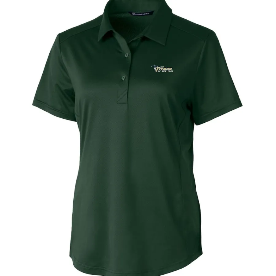 Women New York Jets Polos^Women's Cutter & Buck Green Throwback Logo Prospect Textured Stretch Polo