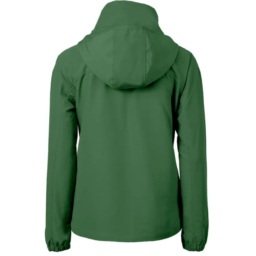 Women New York Jets Jackets^Women's Cutter & Buck Hunter Green Primary Logo Charter Eco Recycled Full-Zip Jacket